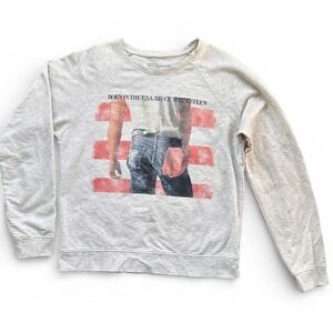 Bruce Springsteen Sweatshirt Women S Grey Good Born In The USA Graphic Raglan